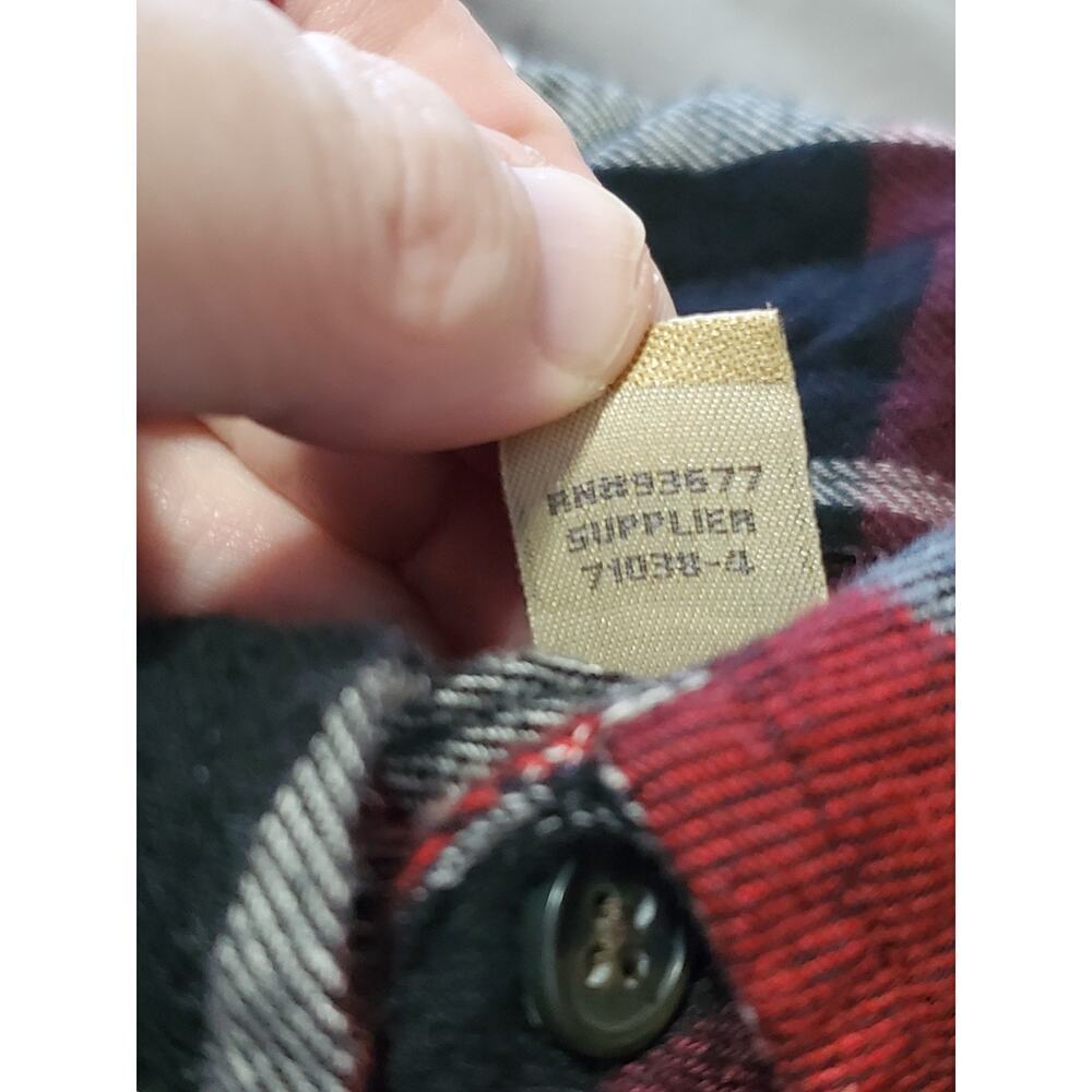The Foundry Supply Co Flannel Shirt Men’s 2XL Red Black Plaid Long Sleeve - Picture 4 of 12